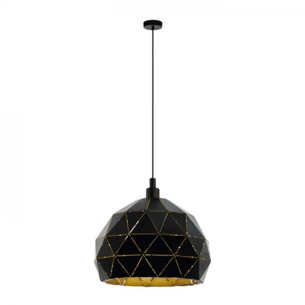 Függeszték E27 60W fekete ROCCAFORTE