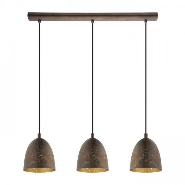 Függeszték E27 60Wx3 barna-arany SAFI