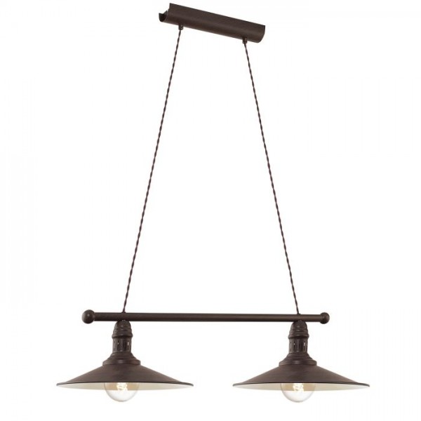 Függeszték E27 60Wx2 barna STOCKBURY
