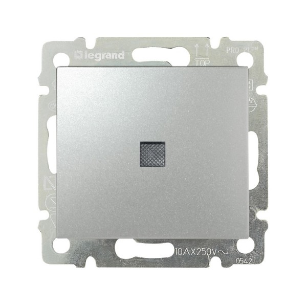 Kapcsoló s 1p+glimm aluminium