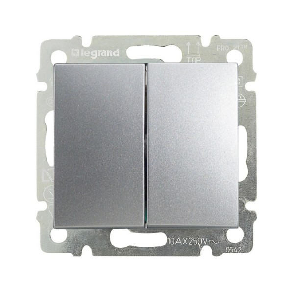 Kapcsoló s dupla váltó nyomó alumínium