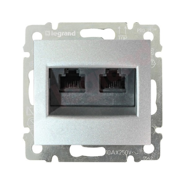 Dugalj s RJ45x2 UTP CAT5E alu körömmel