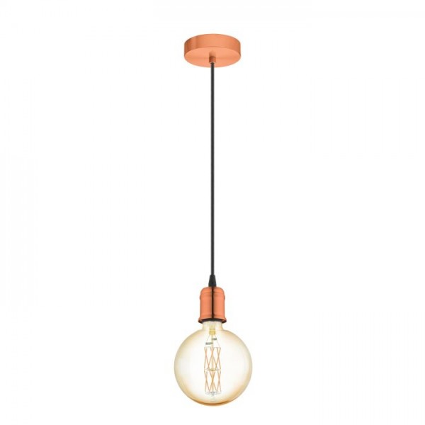 Függeszték E27 60W vörösréz YORTH