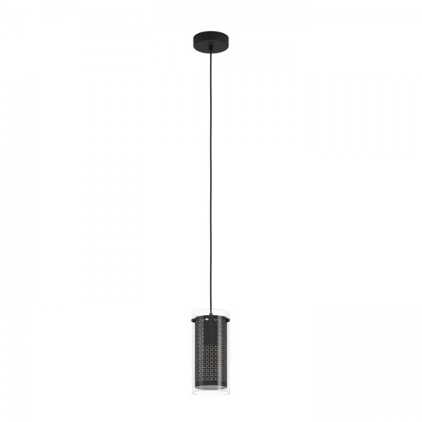 Függeszték E27 10W fekete PINTO TEXTIL