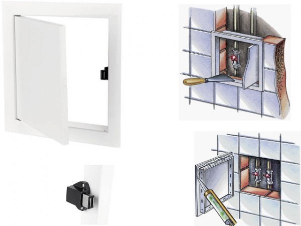 Csempeajtó 200x300mm fém+mágnes