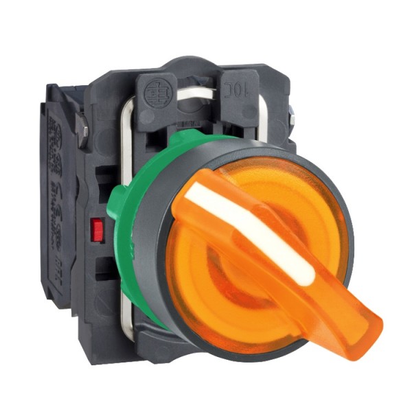 Kapcsoló kétállású 1-0 24V sárga LED