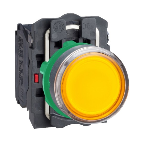 Nyomógomb 22mm sárga BA9s (izzó nélkül)
