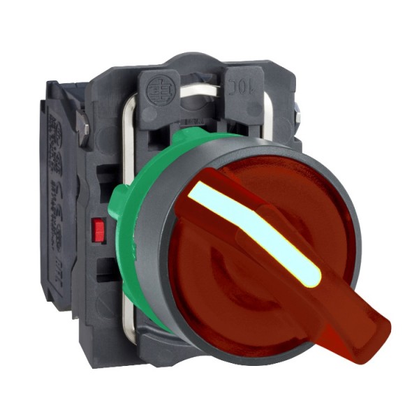 Kapcsoló kétállású 1-0 230V piros LED