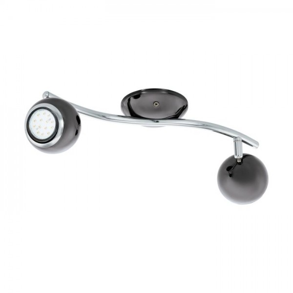 Lámpatest 3Wx2 fekete nikkel BIMEDA