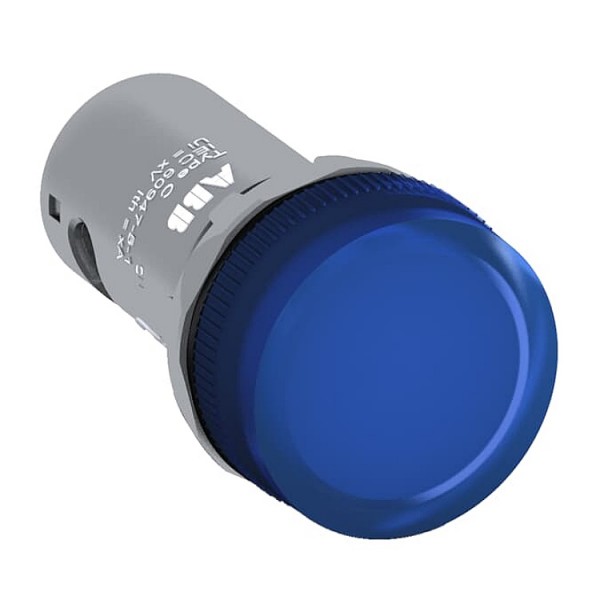 Jelzőlámpa 22mm 24V kék ledes AC-DC
