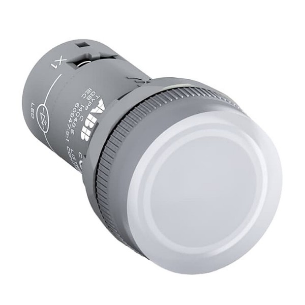 Jelzőlámpa 22mm 400V fehér ledes AC