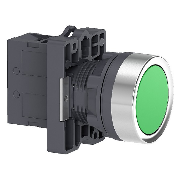 Nyomógomb+érintkező 1z zöld