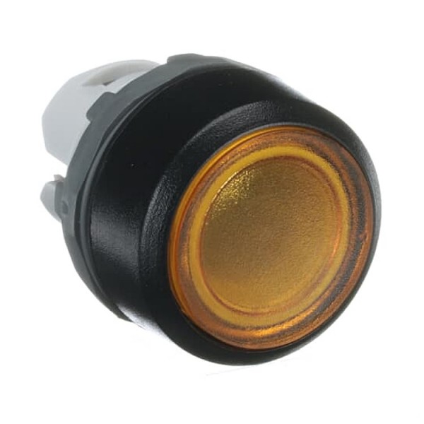 Nyomógombfej 22mm sárga világító