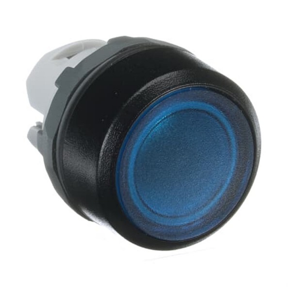Nyomógombfej 22mm kék világító