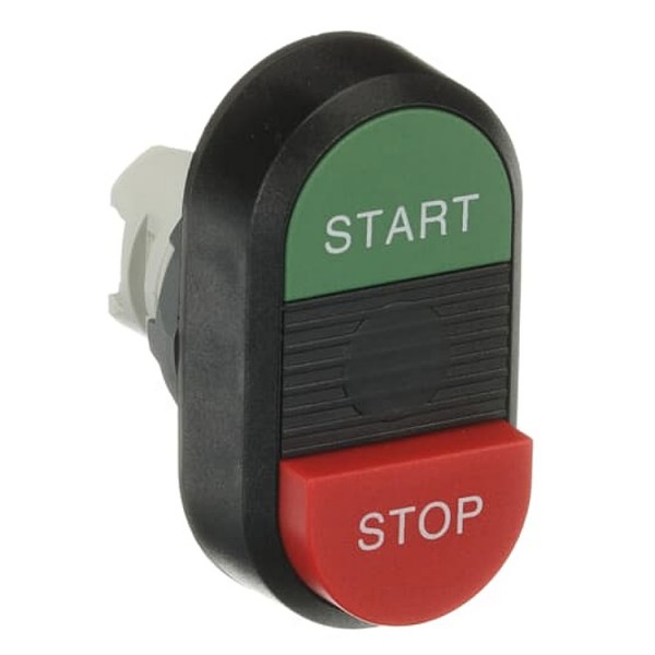 Dupla nyomógombfej piros-zöld