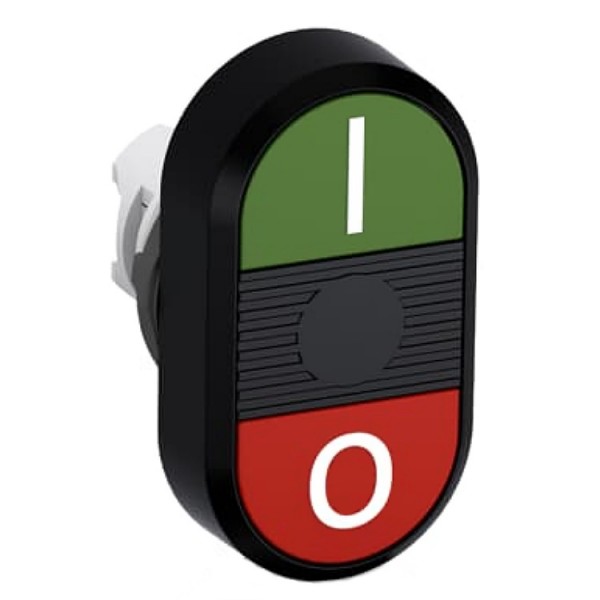 Dupla nyomógombfej piros-zöld