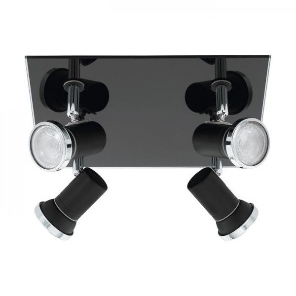 Lámpatest GU10 3,3Wx4 fekete TAMARA