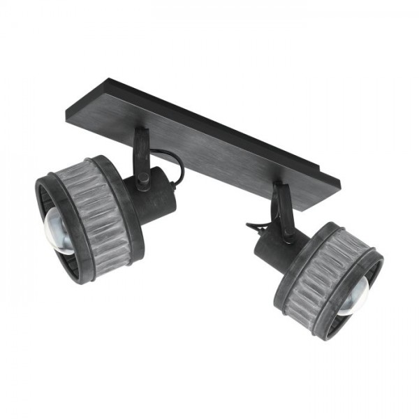 Lámpatest E27 28Wx2 szürke TURROCK