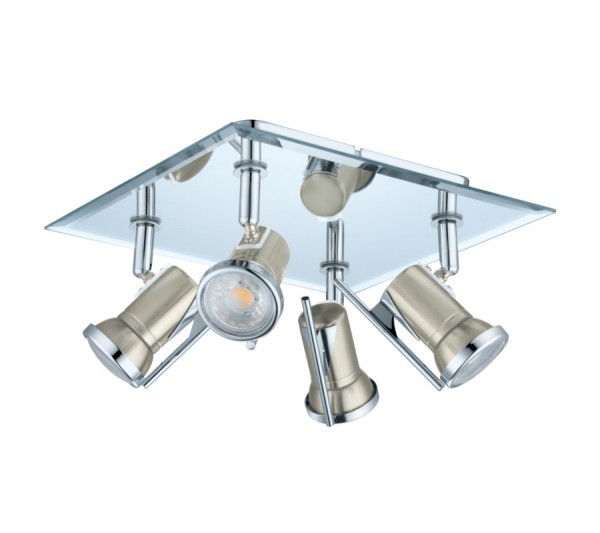 Lámpatest GU10 3,3Wx4 matt nikkel TAMARA