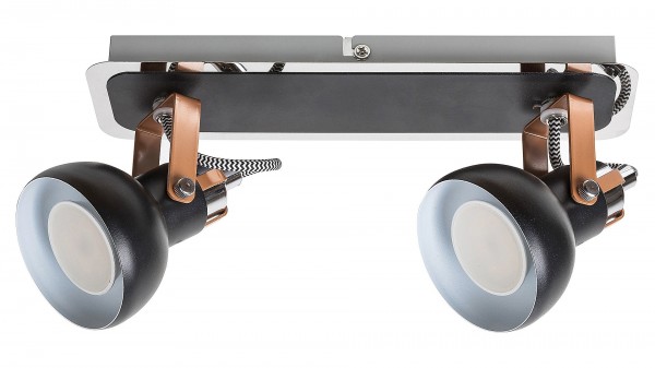 Lámpatest GU10 35Wx2 fekete BALZAC