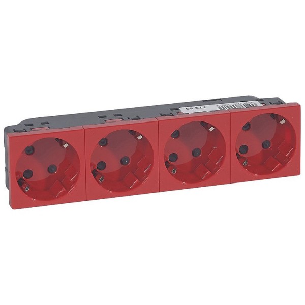 Dugalj s 4x2p+f 8M piros reteszelt