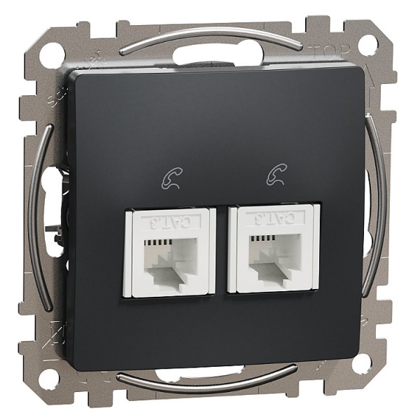 Dugalj s 2xRJ11 antracit