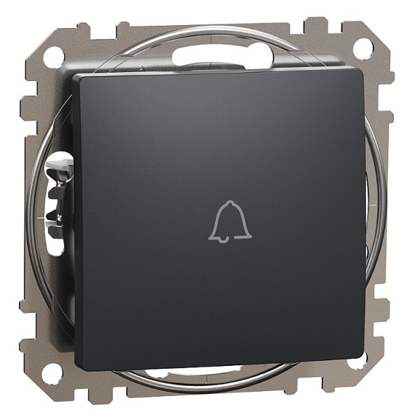 Kapcsoló s nyomó csengőjeles antracit