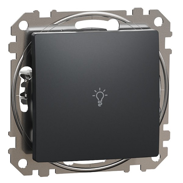Kapcsoló s 1p nyomó lámpajeles antracit