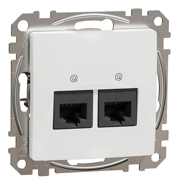 Dugalj s 2xRJ45 UTP CAT5e fehér