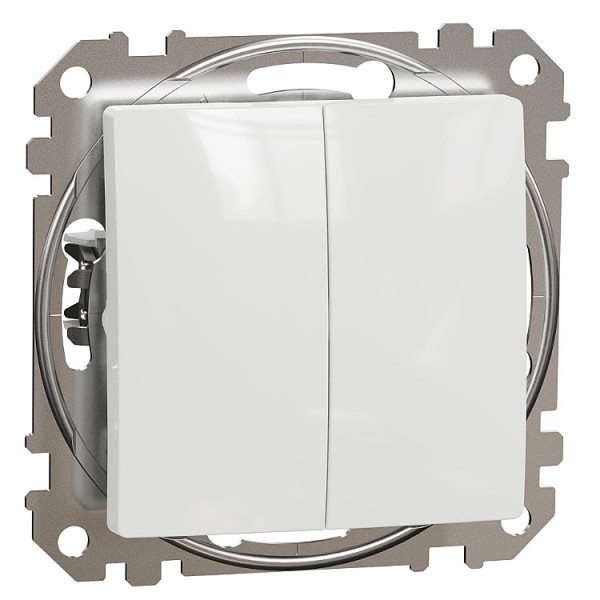 Kapcsoló s dupla nyomó fehér