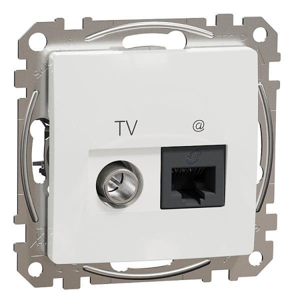 Dugalj s TV-RJ45 UTP Cat6 fehér