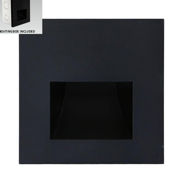 Lépcsővilágító LED 1W fekete STEP LIGHT