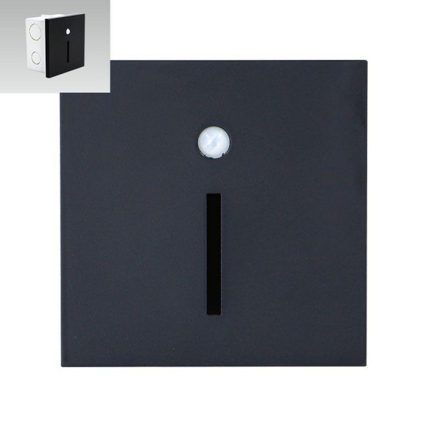 Lépcsővilágító LED 1W fekete STEP LIGHT