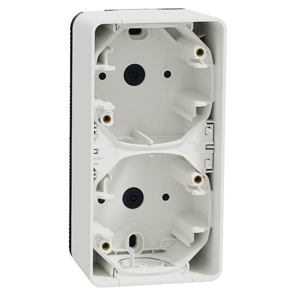 Kiemelőkeret 2-es f fehér IP55 (függőleg