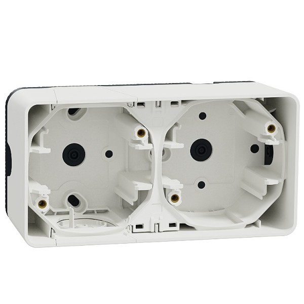 Kiemelőkeret 2-es v fehér IP55 (vizszint