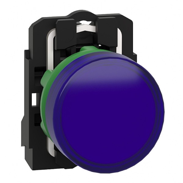 Jelzőlámpa 22mm 230V kék ledes