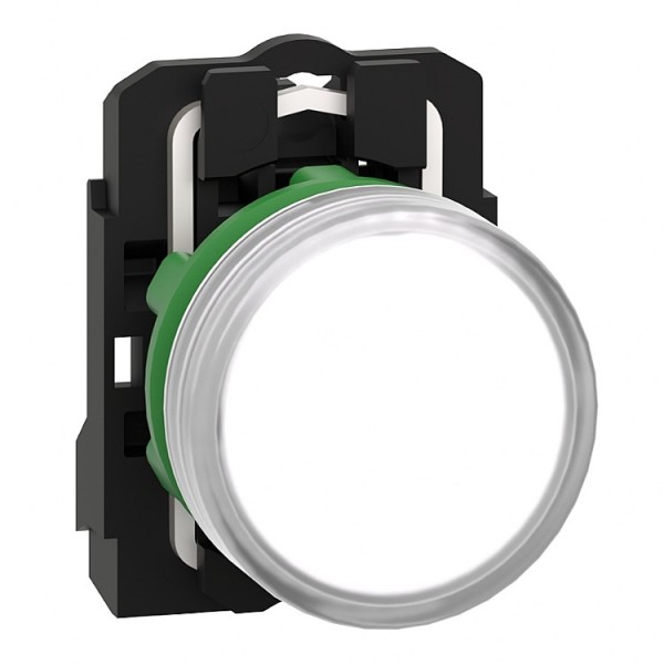 Jelzőlámpa 22mm 230V fehér ledes