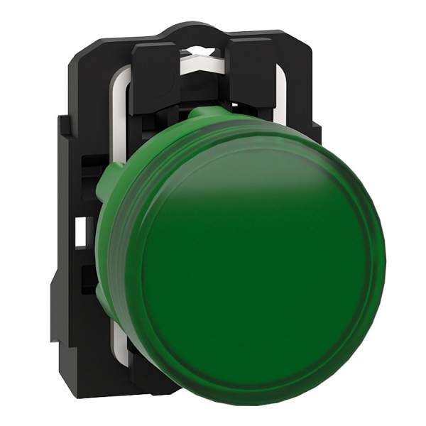 Jelzőlámpa 22mm 230V zöld ledes