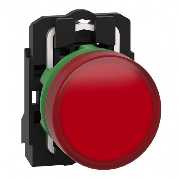 Jelzőlámpa 22mm 24V piros ledes