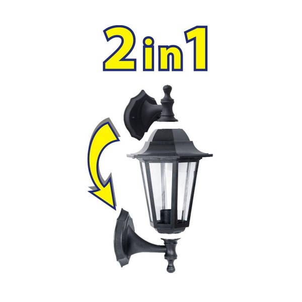 Kültéri falikar E27 60W fekete CAPRI