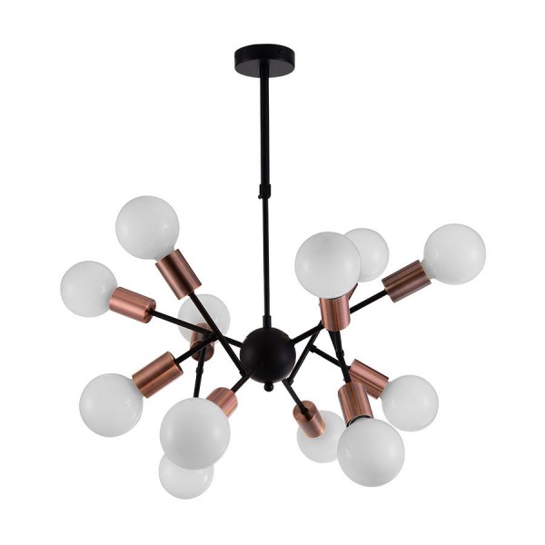 Függeszték E27 40Wx12 bronz-fekete BALL