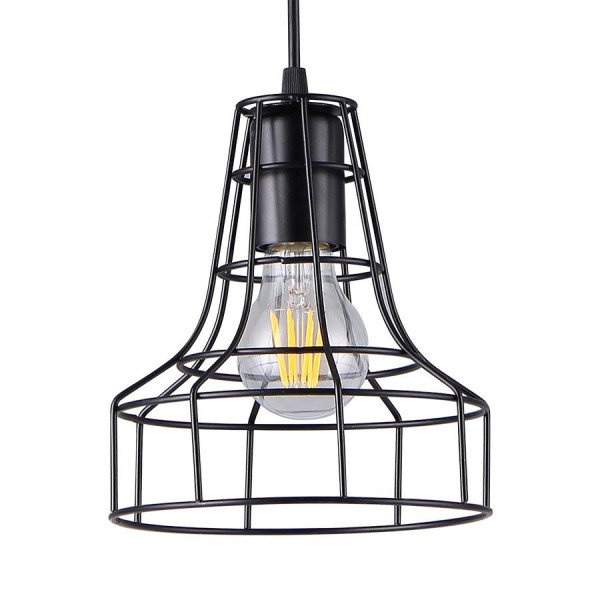 Függeszték E27 60W fekete RIANO