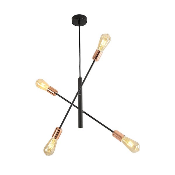 Függeszték E27 60Wx4 réz DARIA