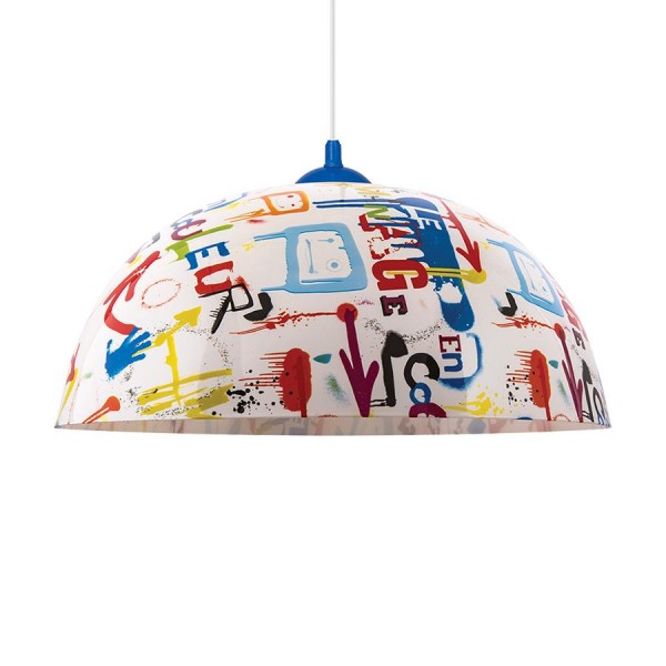 Függeszték E27 60W színes GRAFFITI