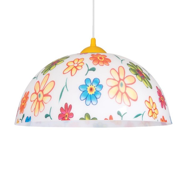 Függeszték E27 60W színes FLOWERS