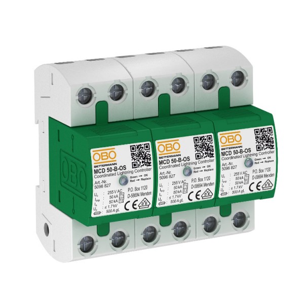 Túlfesz.levezető 3P T1-T2 B+C áll.jelző