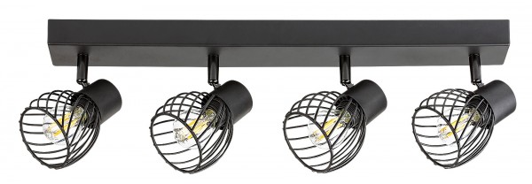 Lámpatest E14 10Wx4 fekete ABERAMA