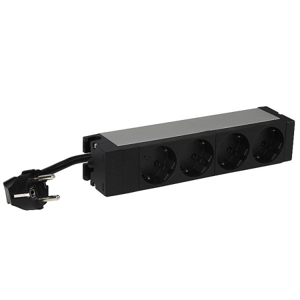 Vezetékes elosztó 4/2,5m fekete