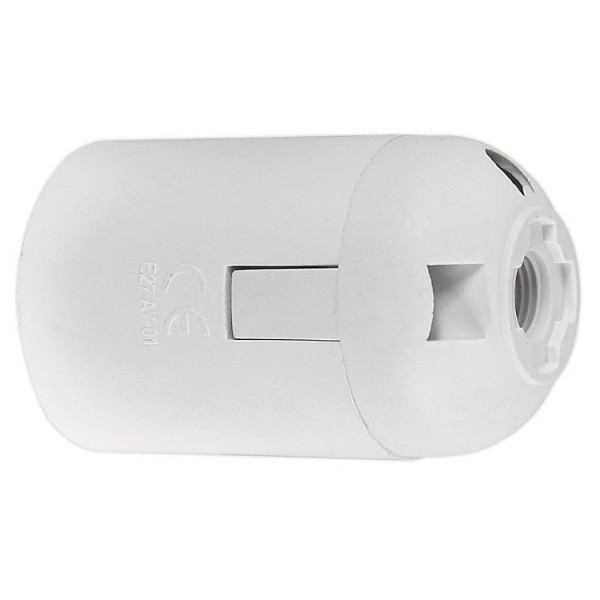 Foglalat E27 műanyag M10x1 fehér