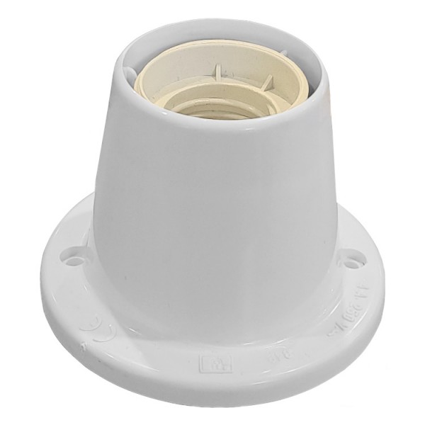 Foglalat E27 bakelit talpas egyenes fehé